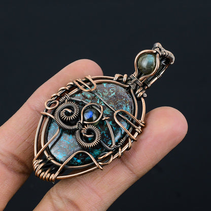 Blue Azurite Gemstone Pendant