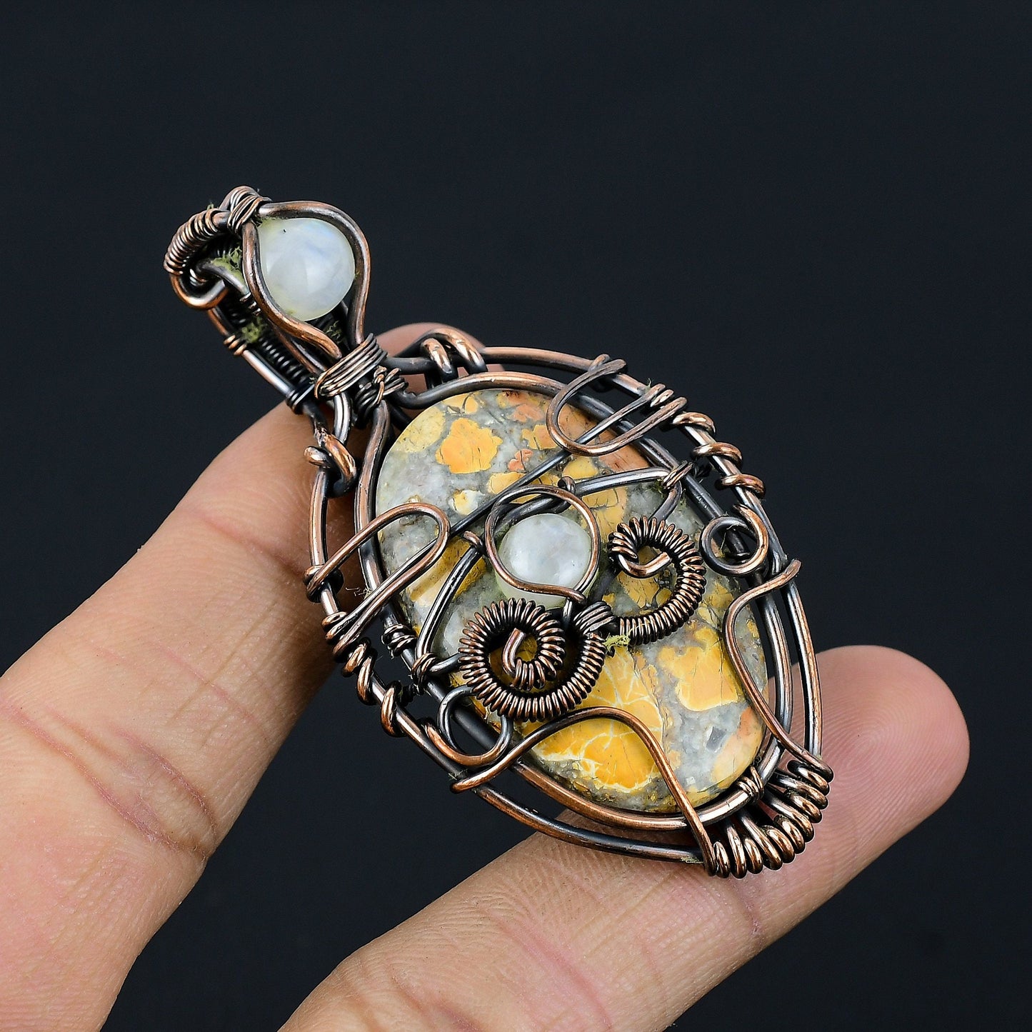 Blue Maligano Jasper Gemstone Pendant