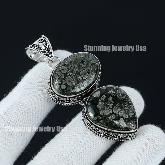 Silver Marcasite Gemstone Pendant