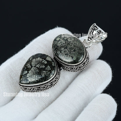 Silver Marcasite Gemstone Pendant