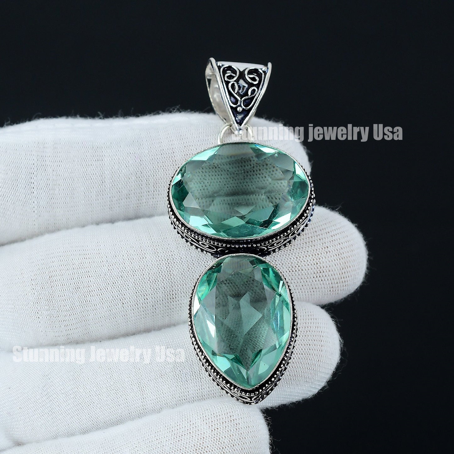 Green Apatite Gemstone Pendant