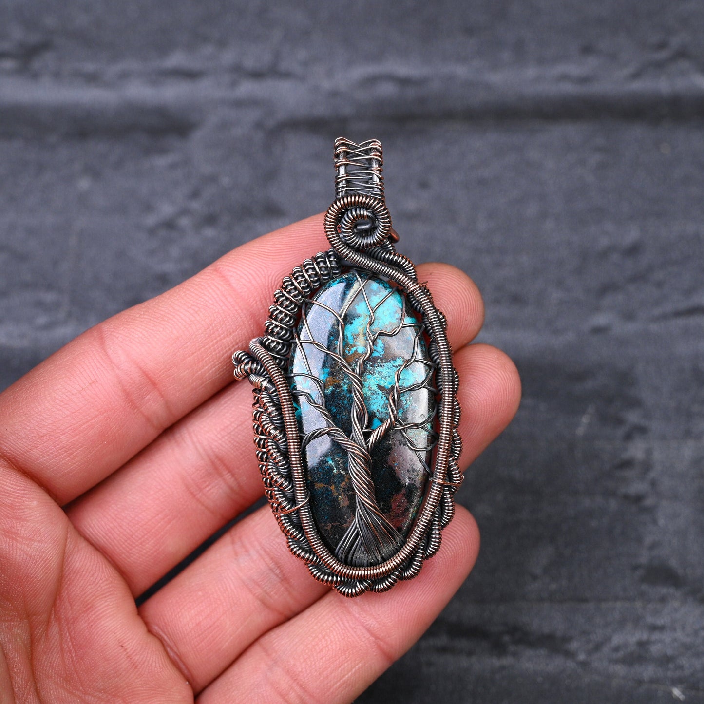 Blue Azurite Gemstone Pendant