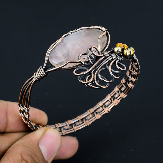 Pink Rose Quartz Gemstone Bracelet