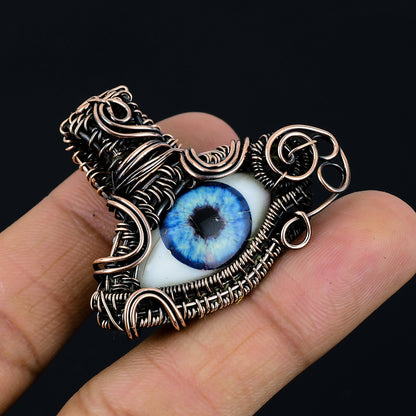 Aqua Eye Gemstone Pendant