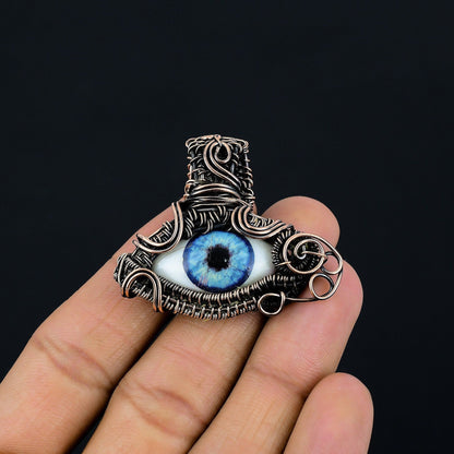 Aqua Eye Gemstone Pendant