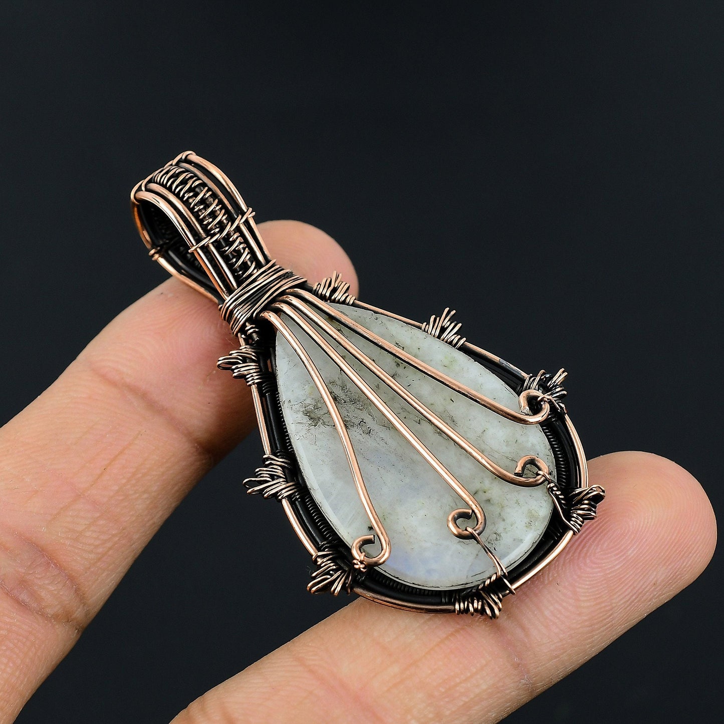 Rainbow Moonstone Gemstone Pendant