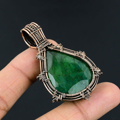 Green Emerald Gemstone Pendant