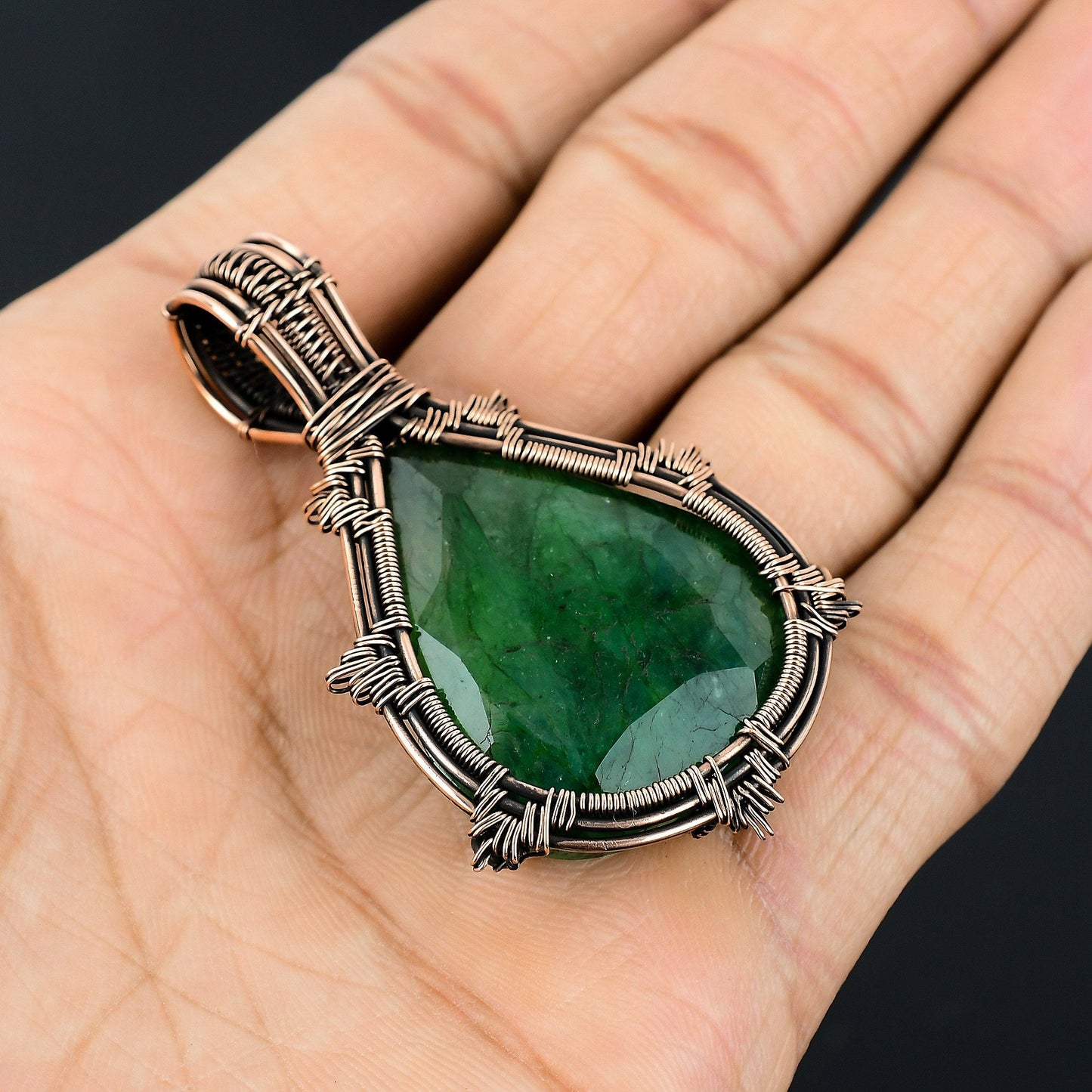 Green Emerald Gemstone Pendant