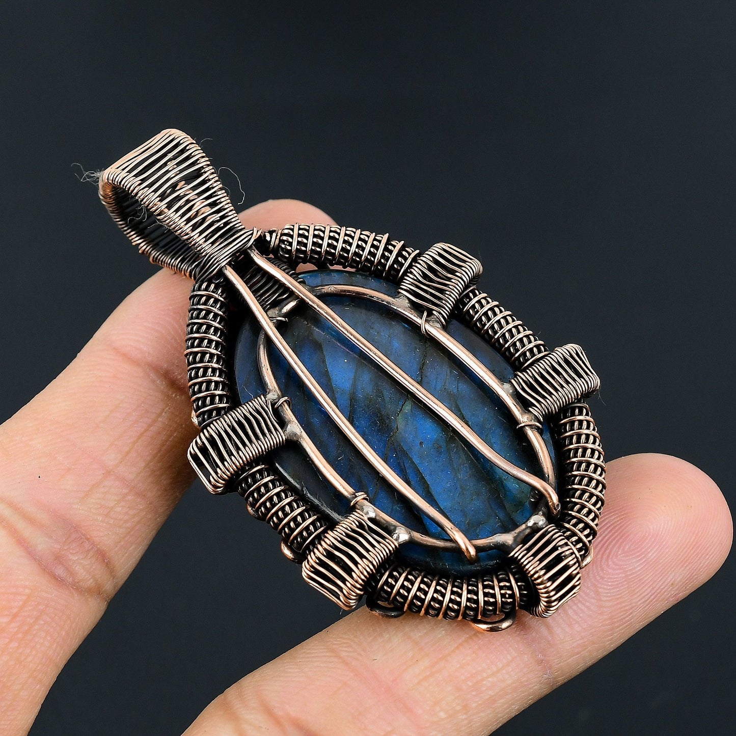 Blue Labradorite Gemstone Pendant