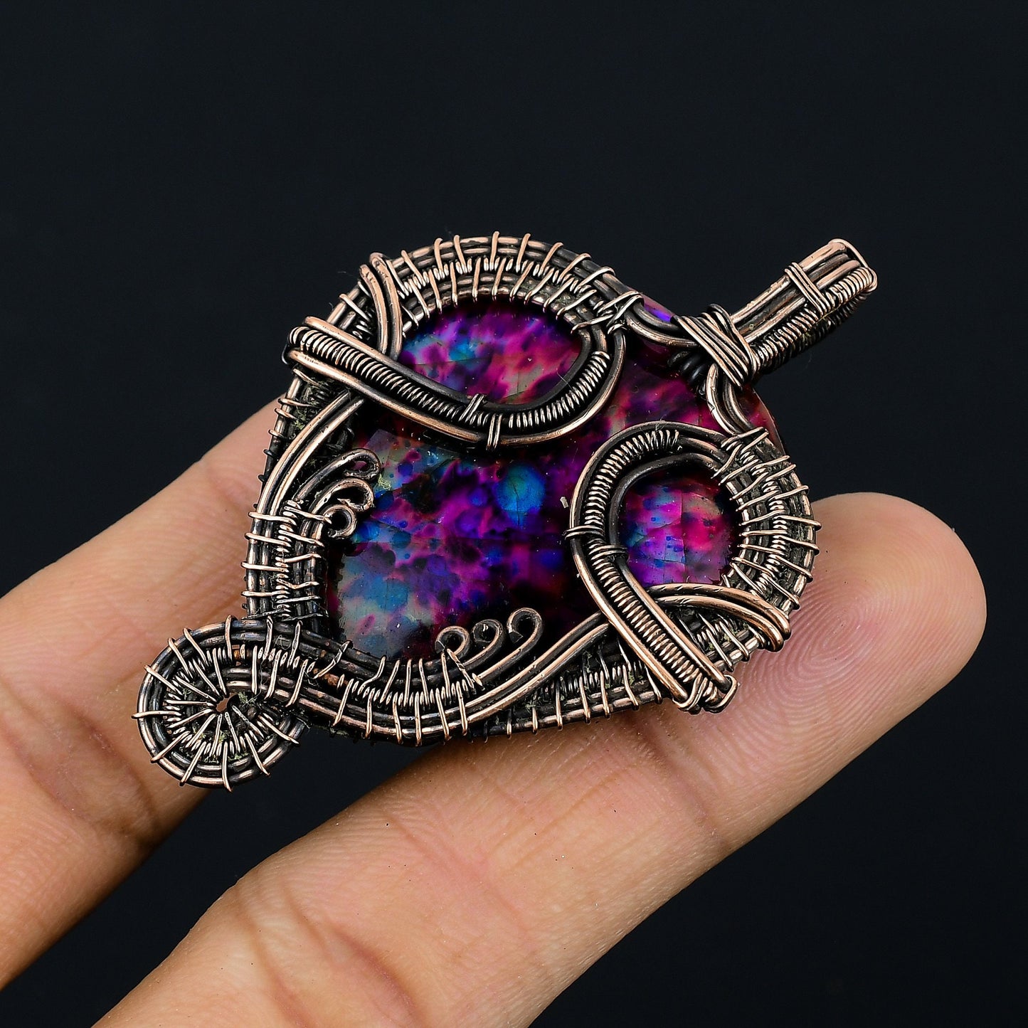 Multicolor Flash Labradorite Gemstone Pendant