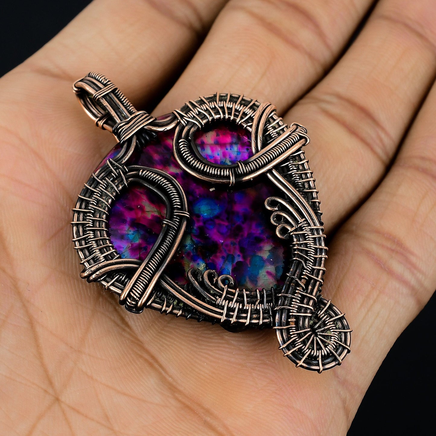 Multicolor Flash Labradorite Gemstone Pendant