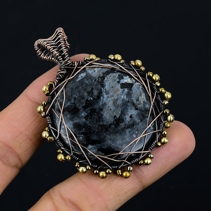 Grey Larvikite Gemstone Pendant
