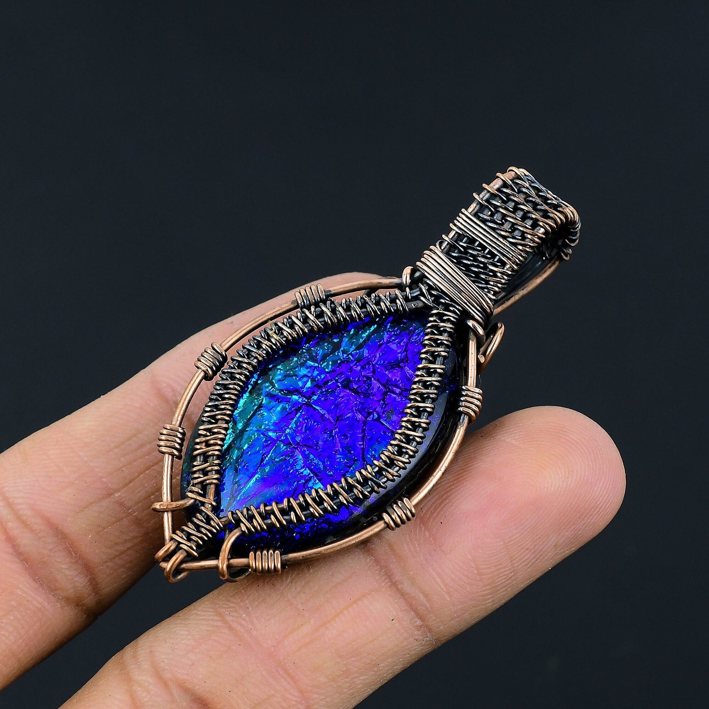 Copper Australian Triplet Opal Gemstone Pendant