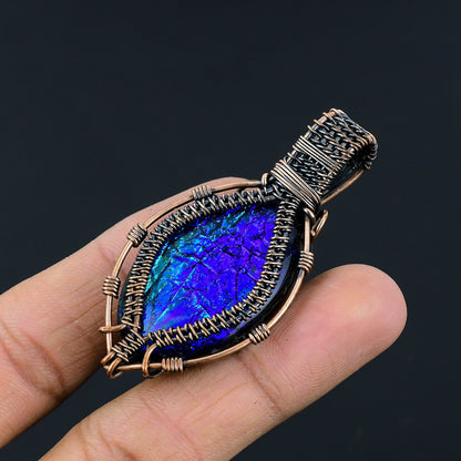Copper Australian Triplet Opal Gemstone Pendant