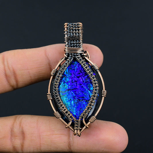Copper Australian Triplet Opal Gemstone Pendant