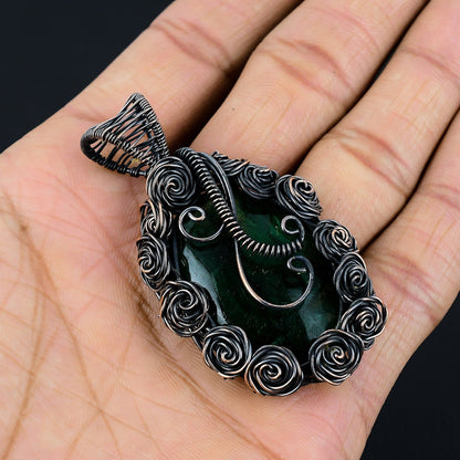 Green Flash Labradorite Gemstone Pendant