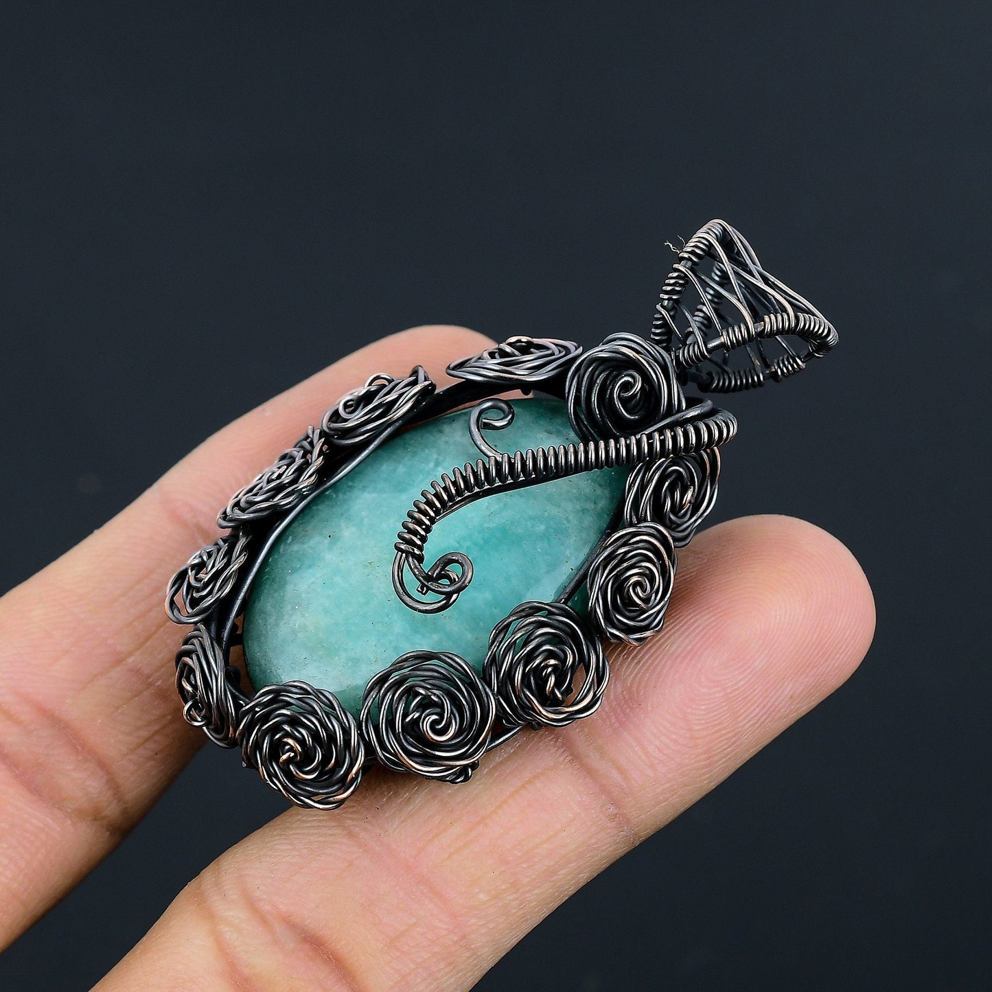 Turquoise Amazonite Gemstone Pendant