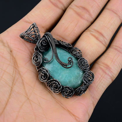 Turquoise Amazonite Gemstone Pendant