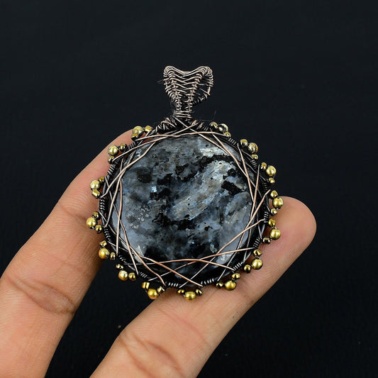 Grey Larvikite Gemstone Pendant