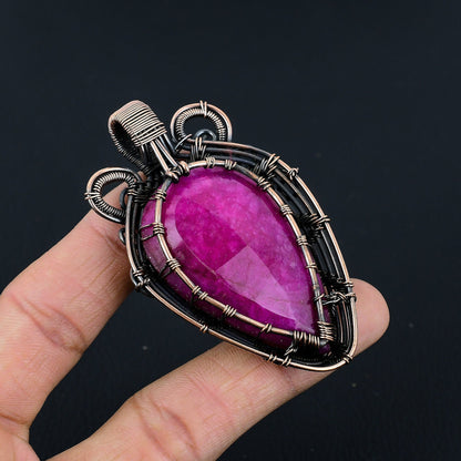 Kashmir Red Ruby Gemstone Pendant