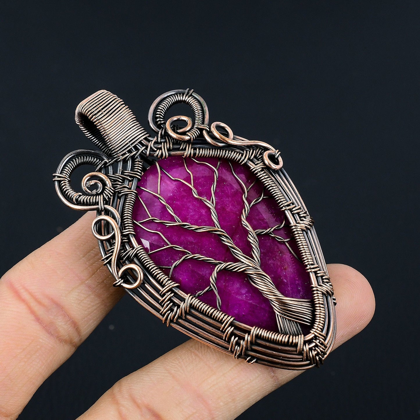 Kashmir Red Ruby Gemstone Pendant