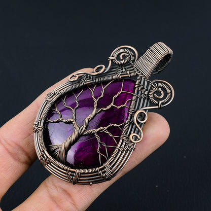 Purple Labradorite Gemstone Pendant