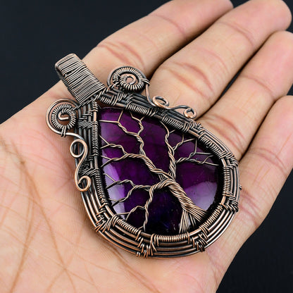 Purple Labradorite Gemstone Pendant