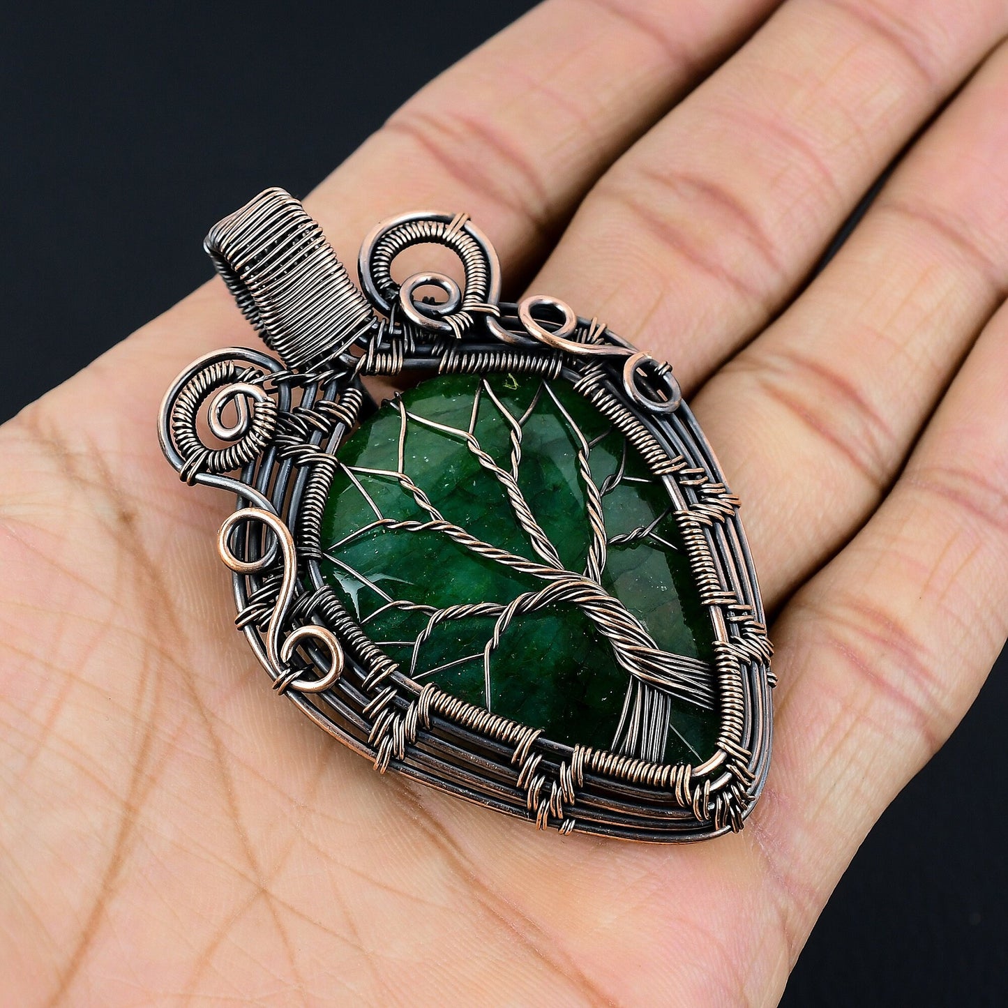 Green Emerald Gemstone Pendant