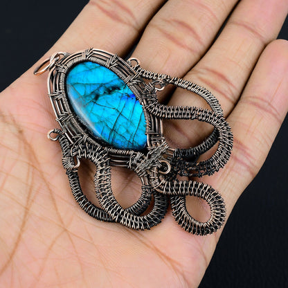 Blue Labradorite Gemstone Pendant