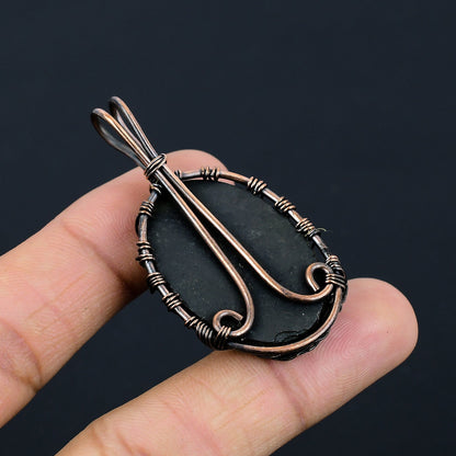 Blue-Green Abalone Gemstone Pendant