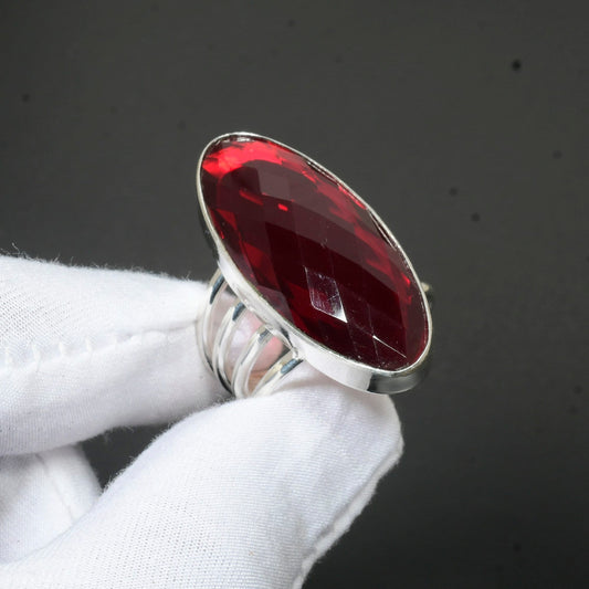 Blue Gemstone Sterling Silver Ring