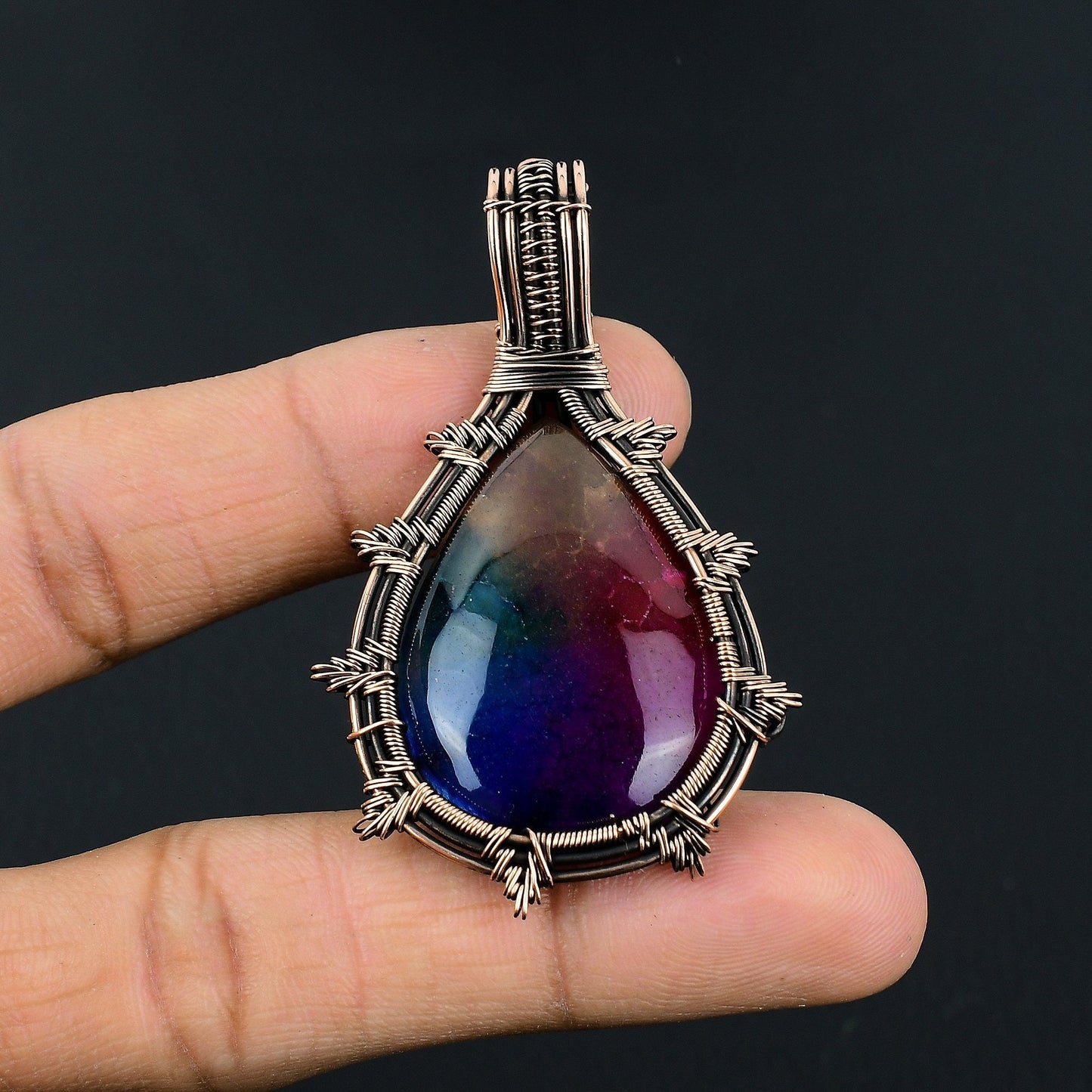 Rainbow Solar Quartz Gemstone Pendant