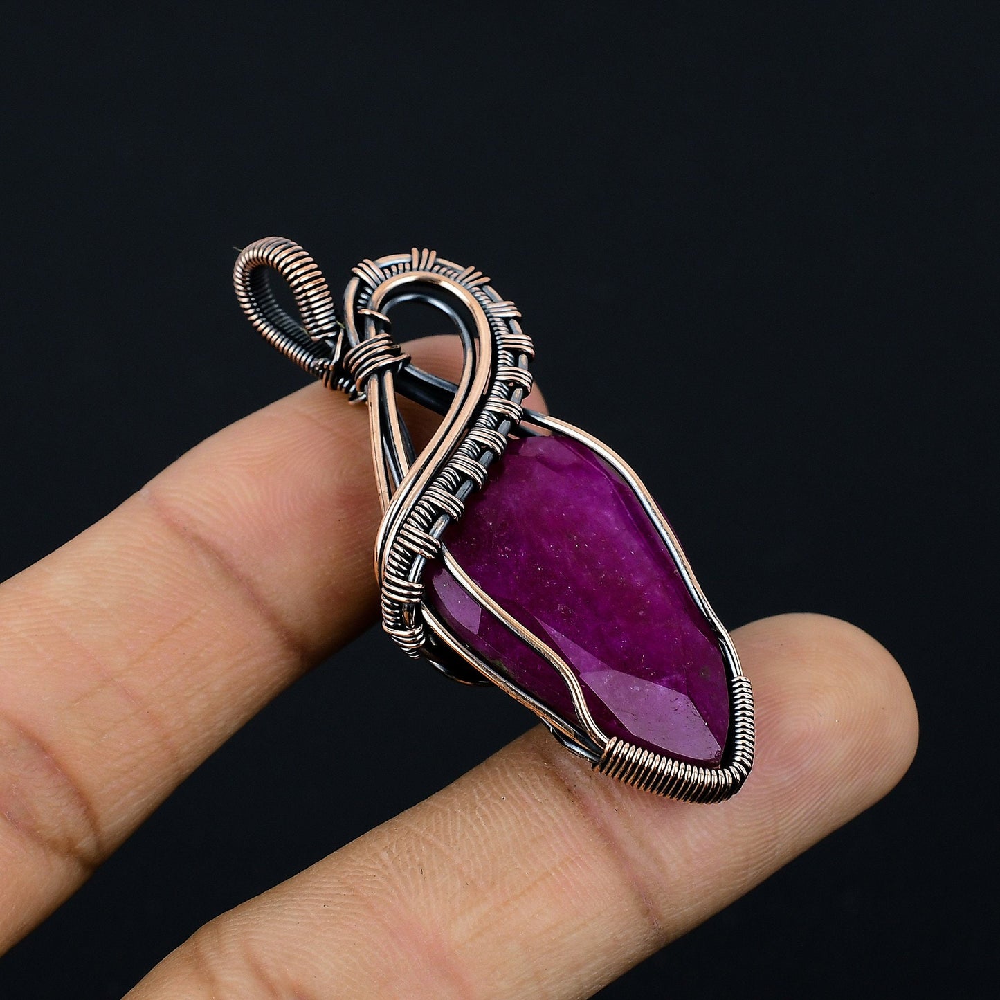 Red Kashmir Ruby Gemstone Pendant