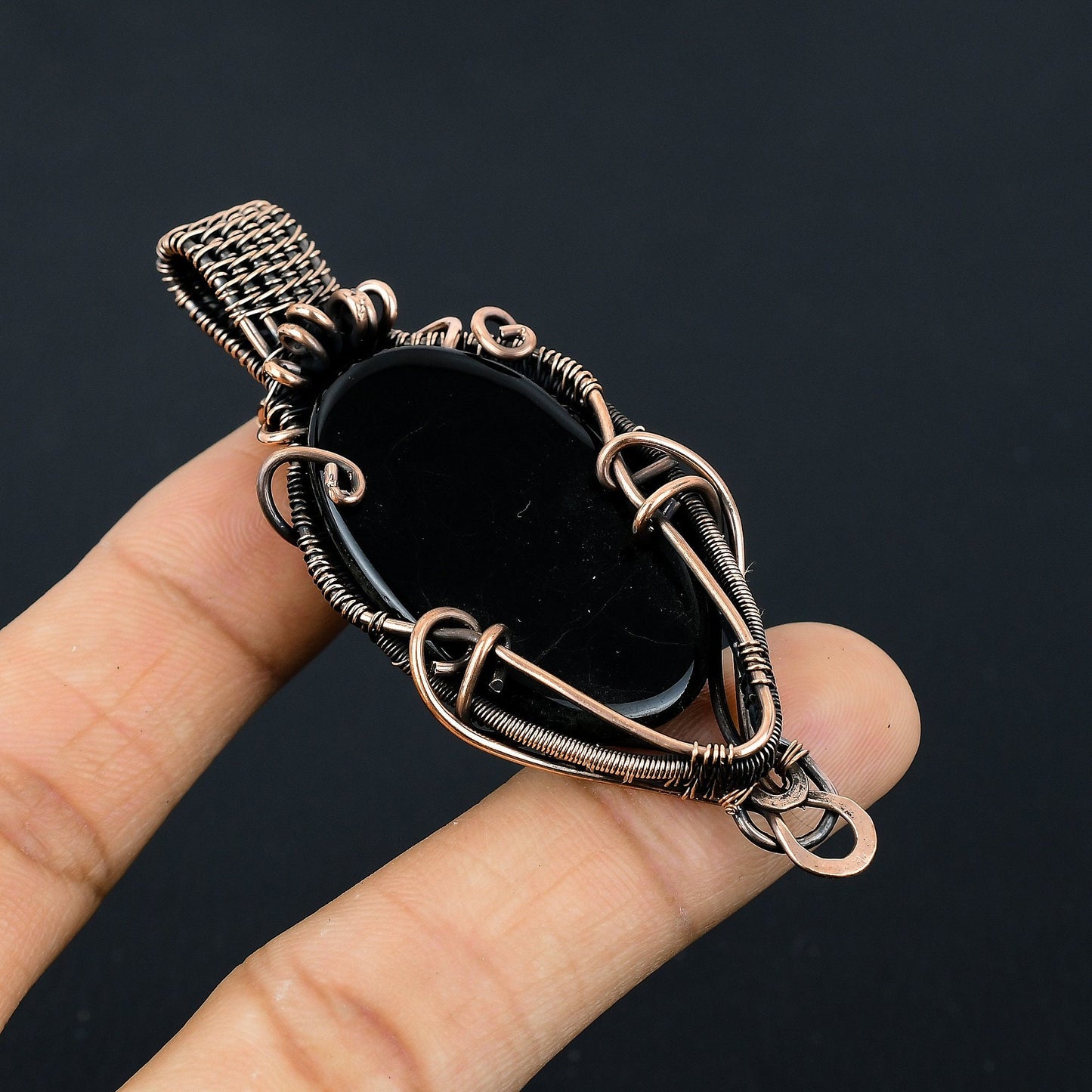 Black Onyx Gemstone Pendant