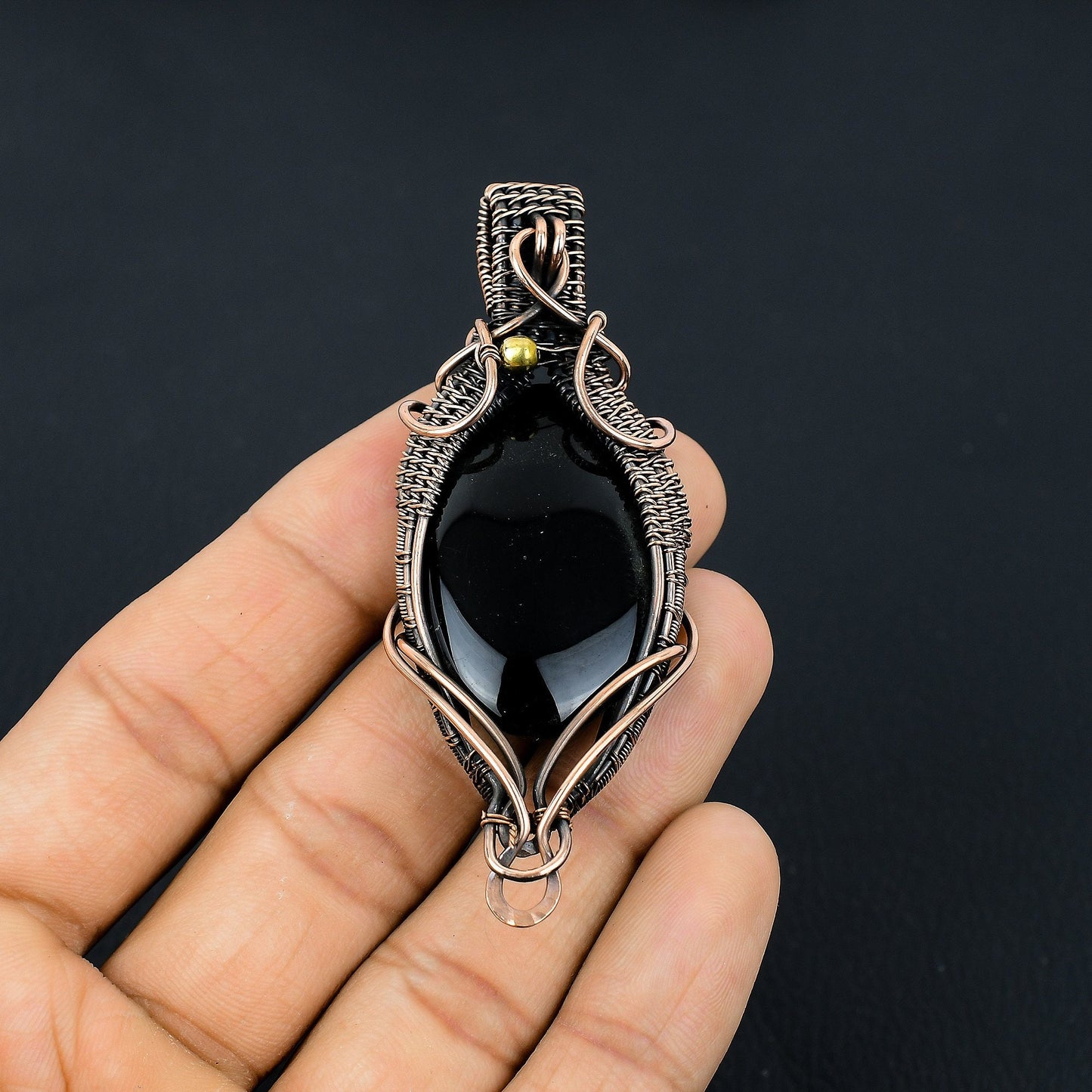 Black Onyx Gemstone Pendant