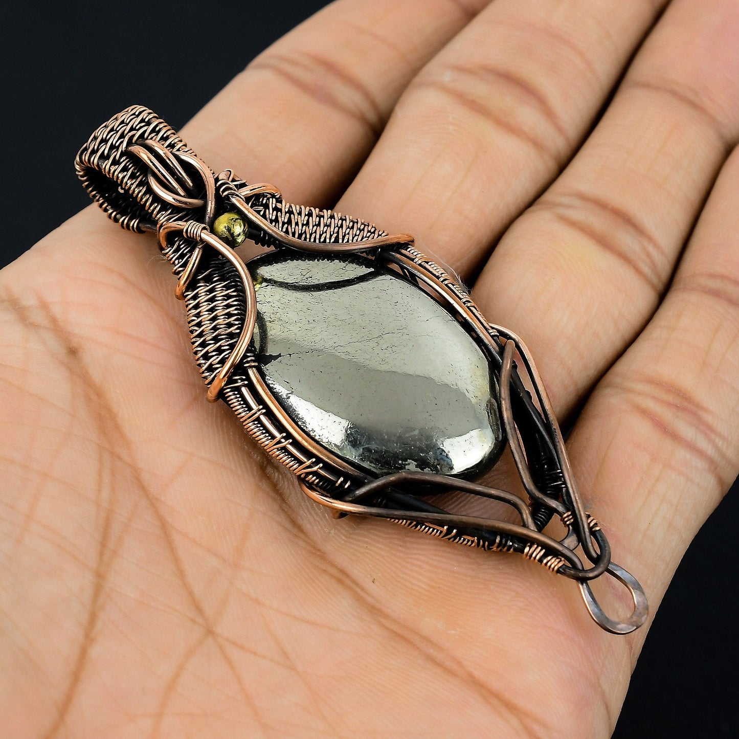 Golden Pyrite Gemstone Pendant