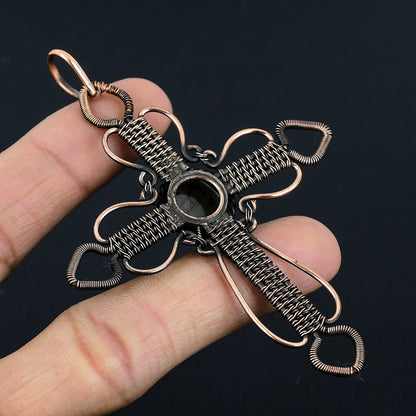 Blue Labradorite Gemstone Cross Pendant