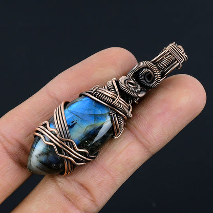 Blue Labradorite Gemstone Pendant