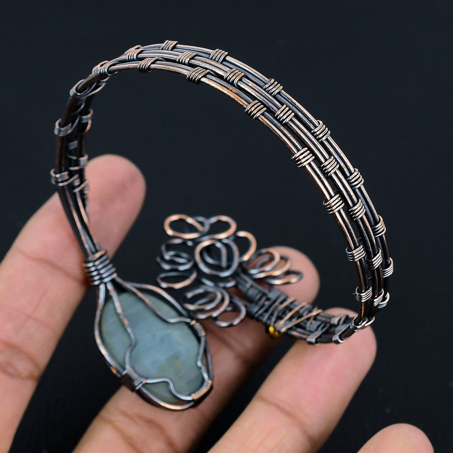 Blue Aquamarine Gemstone Bracelet