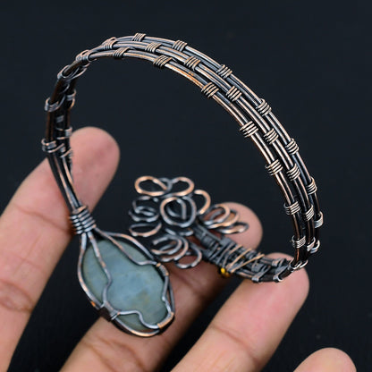 Blue Aquamarine Gemstone Bracelet
