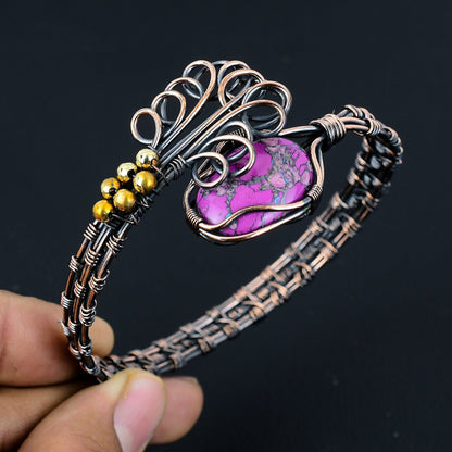 Purple Turquoise Gemstone Bracelet
