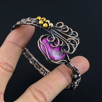 Purple Turquoise Gemstone Bracelet