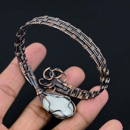 Blue Opal Gemstone Cuff Bracelet
