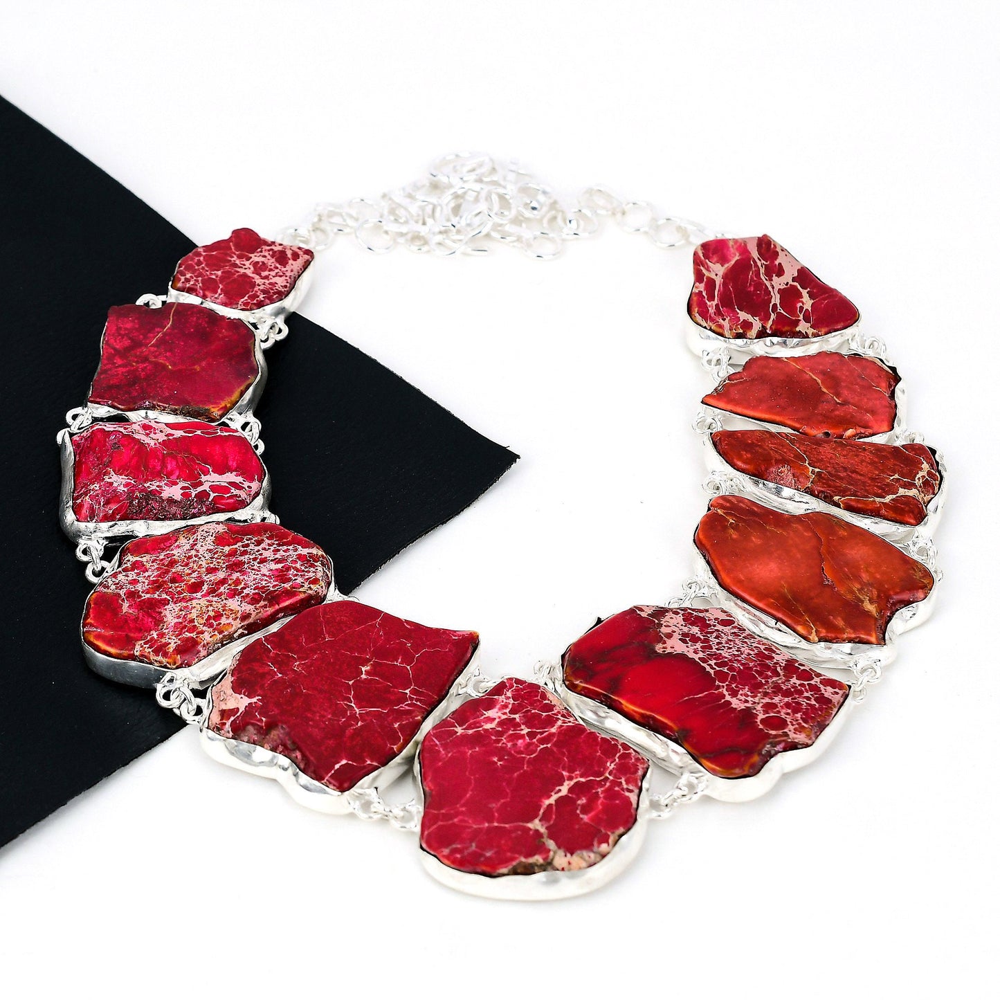 Red Sea Sediment Jasper Gemstone Necklace