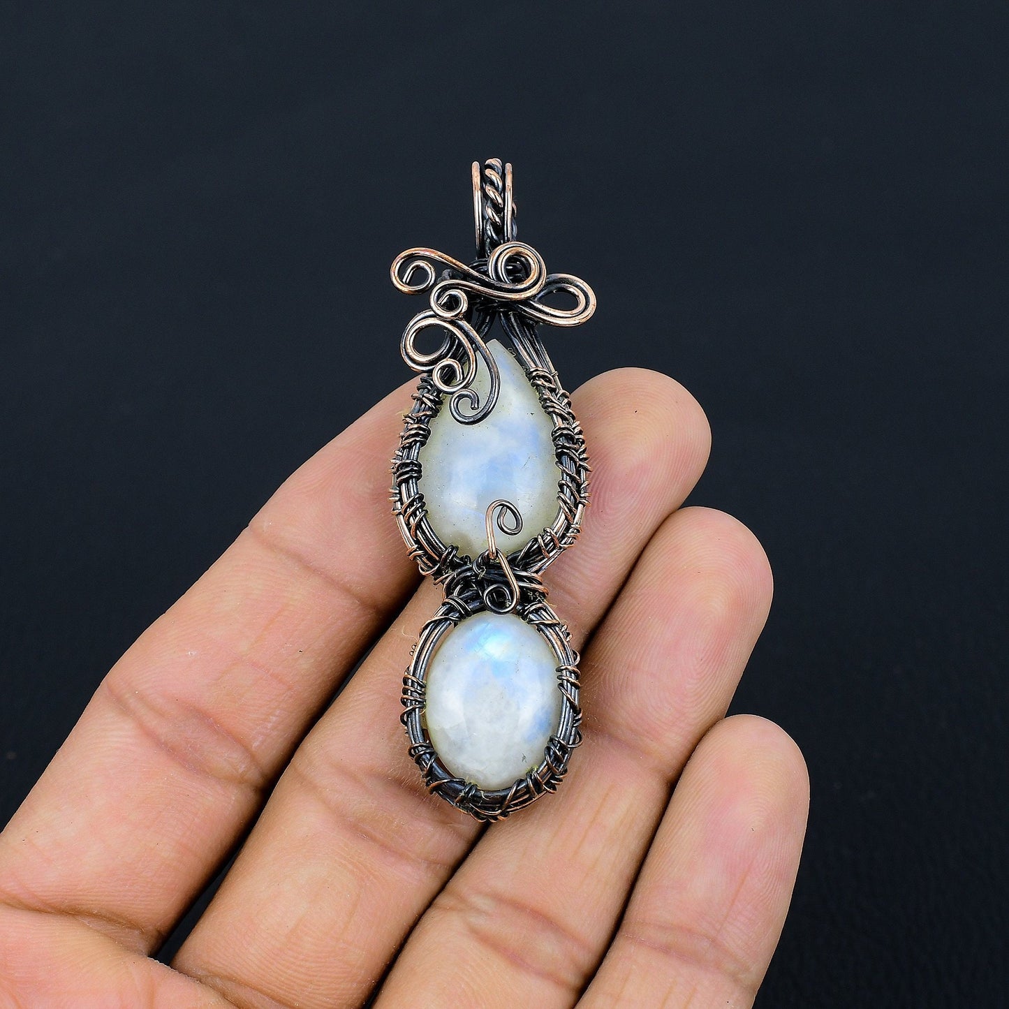 Rainbow Moonstone Gemstone Pendant
