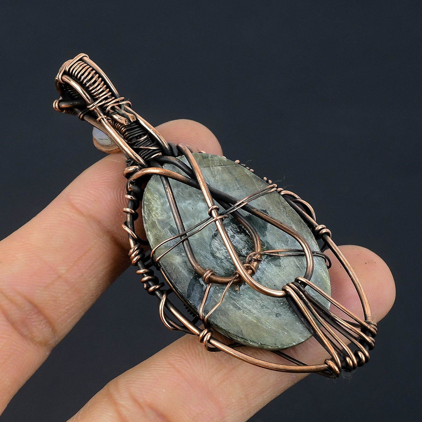 Green Seraphinite Gemstone Pendant