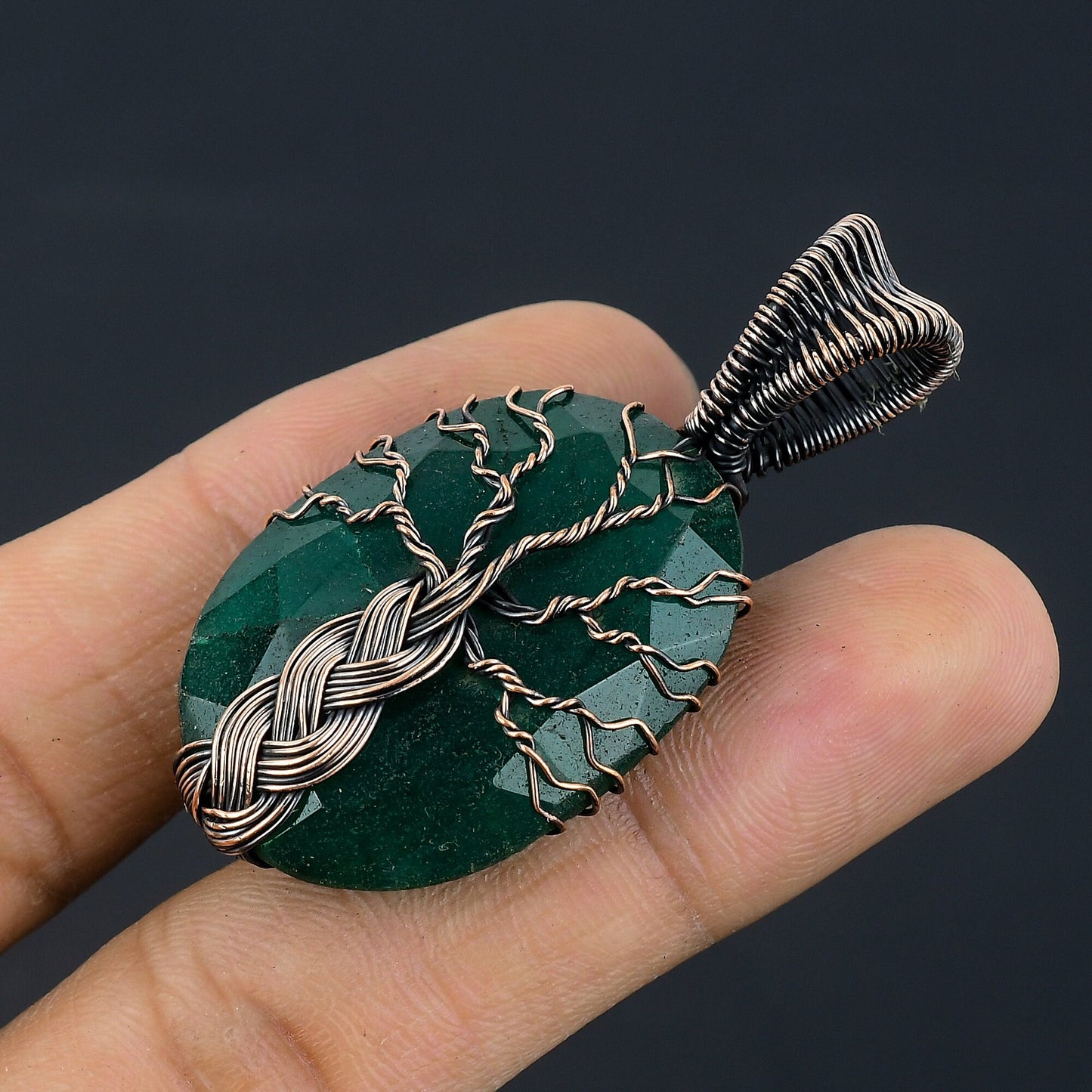 Green Emerald Gemstone Pendant