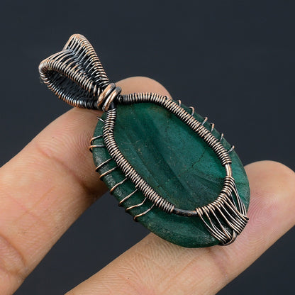 Green Emerald Gemstone Pendant