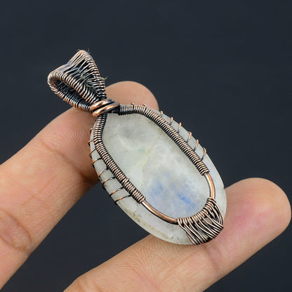 Rainbow Moonstone Gemstone Pendant