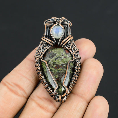 Green Dragon Blood Jasper Gemstone Pendant